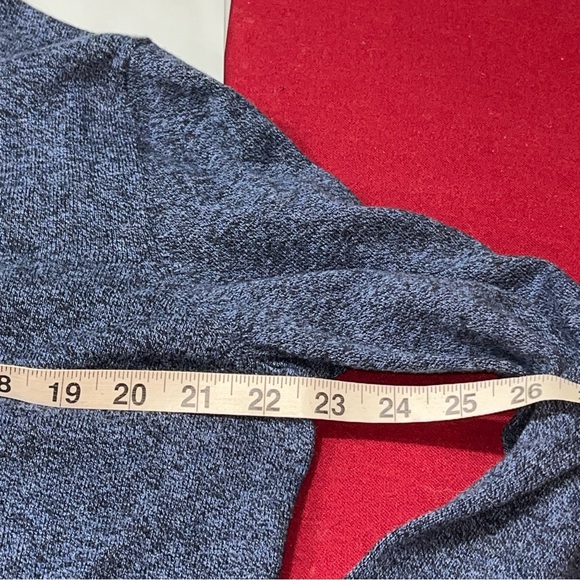 Banana Republic BLUE Black Sweater Henley BUTTON Neck Cotton Viscose Nylon Men L - Picture 8 of 12